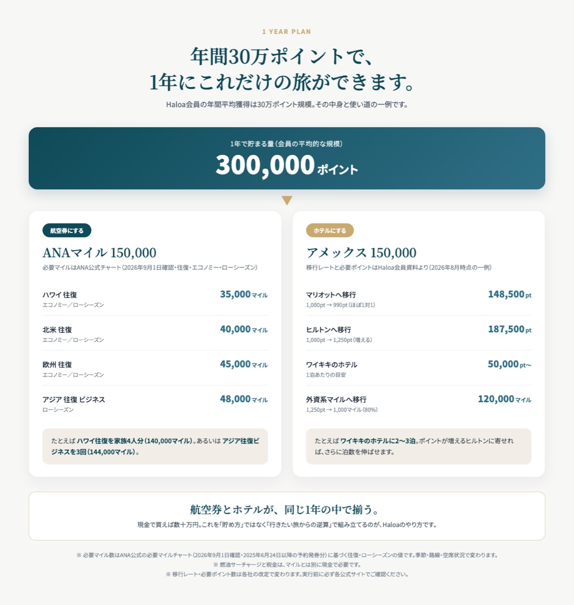 年間30万ポイントの内訳と使い道をまとめた1枚図